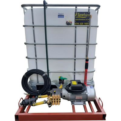 1000lt High pressure washer - 2.2kw 220v 100bar flowbin unit