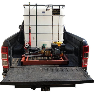 1000l High pressure washer- 6.5hp 186bar petrol flowbin unit
