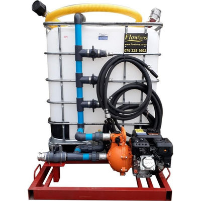 1000l water bowser 7 bar 3 outlet flowbin unit