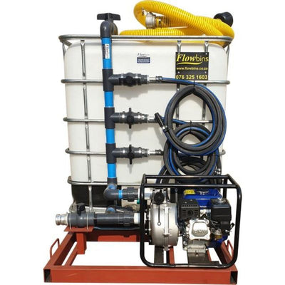 1000l water bowser 7.5 bar 3 outlet flowbin unit