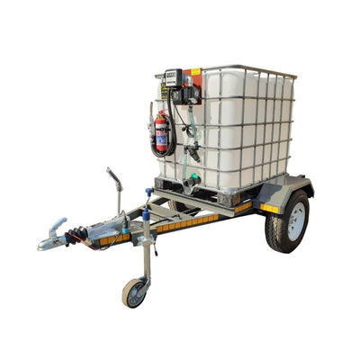 1000l Diesel bowser trailers 50lpm 220v flowbin braked