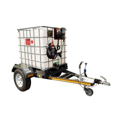 1000lt Diesel bowser trailers 50lpm 220v flowbin braked