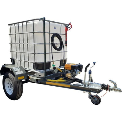 1000lt High pressure washer 186bar petrol flowbinbrake unit