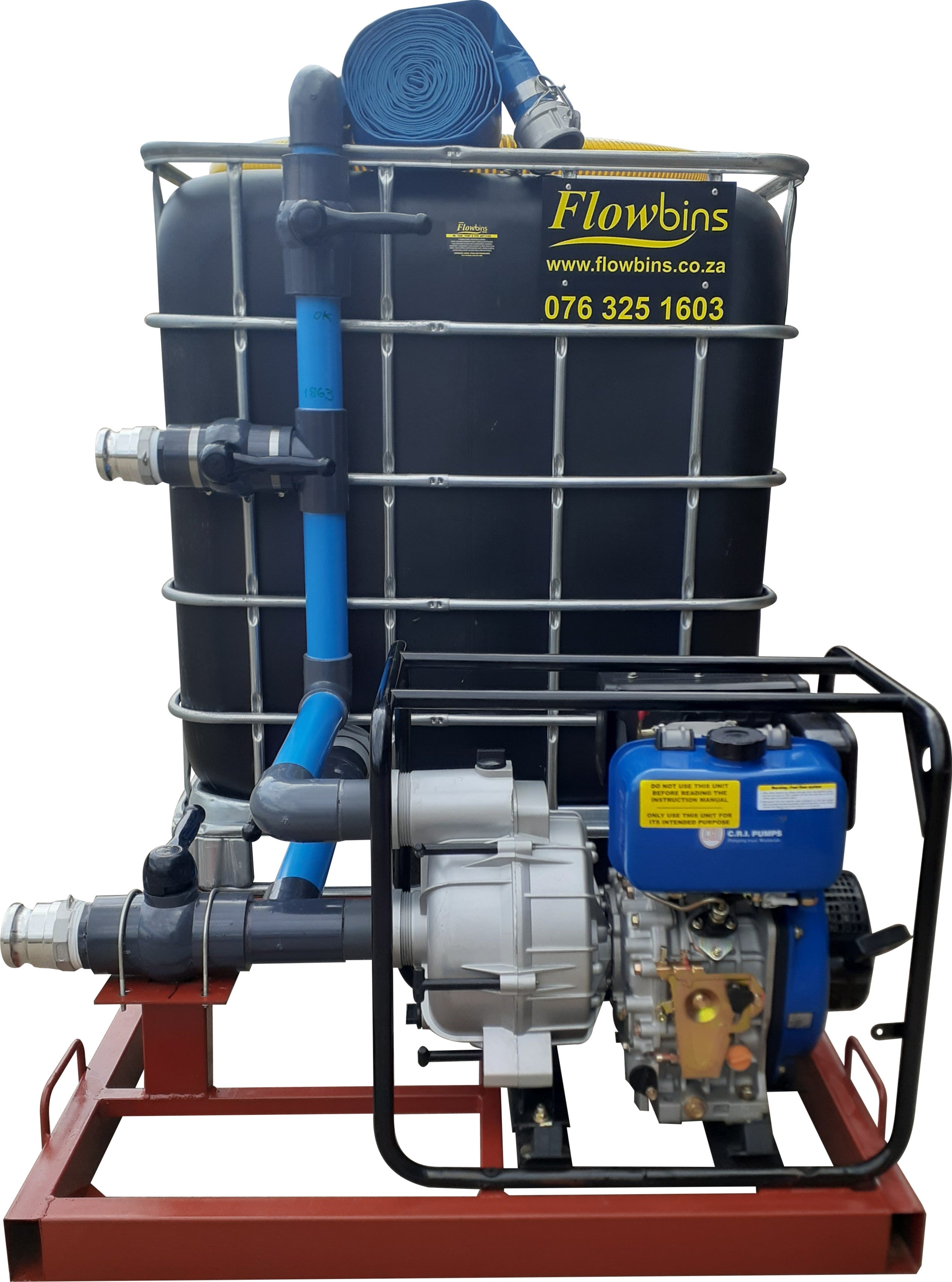 1000l Diesel Honey Sucker mobile flowbin-Unit | Flowbins - Flowbins