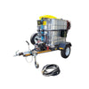 1000lt steel covered flowbin with s 9.5bar pump -  2 Hose reels, spray boom and foam injector trailer unit