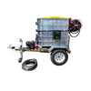 1000lt steel covered flowbin with s 9.5bar pump -  2 Hose reels, spray boom and foam injector trailer unit