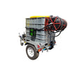 1000lt steel covered flowbin with s 9.5bar pump -  2 Hose reels, spray boom and foam injector trailer unit