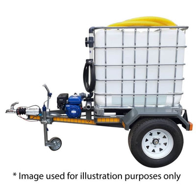1000lwater bowser trailer unit braked