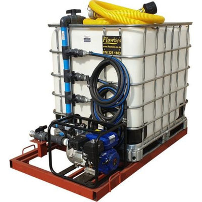 1000l water bowser 7.5 bar 3 outlet flowbin unit