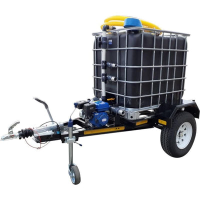 1000lt Water bowser trailer - 2.5bar exec braked unit