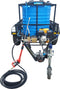 300l vertical 186bar pressure washer and 300l 2.5bar water bowser on braked trailer