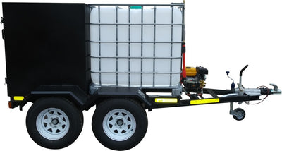 Pressure washer 186bar with steel box 1000lt Flowbin ,double axle brake unit