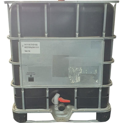 As new chemical grade 1000lt flow bin tank black