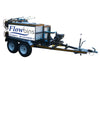 2x500l horizontal mixing unit with 4 hose reels on double axle braked trailer - Price On Request