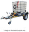1000l High Pressure Washer trailer 241bar-diesel Flowbin™  unbraked