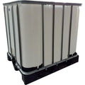 Used food grade - 1000lt square plastic container with steel  cage